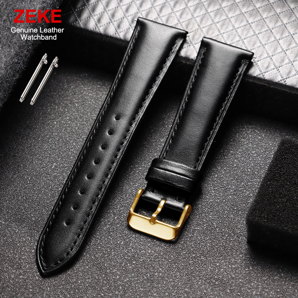 Suede Strap Watch - Bracelet de montre en cuir véritable,