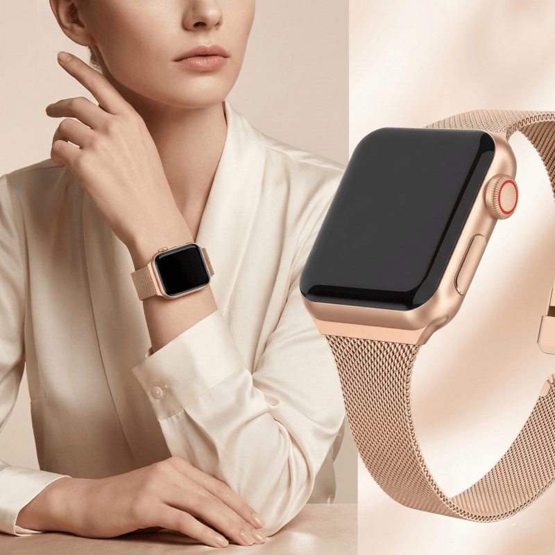 Mesh Strap Metal - Bracelet Milanese Loop pour Apple Watch